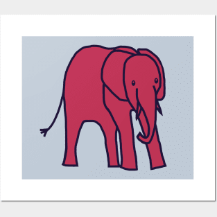 Viva Magenta Color of the Year 2023 Young Elephant Posters and Art
